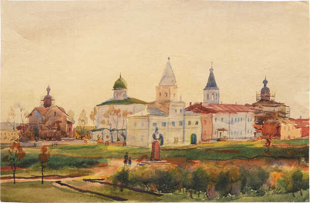 Шишов Алексей Александрович. Пейзаж с церковью